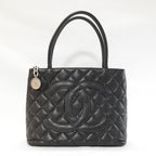 Chanel Reissue Tote Caviar Leather Black Silver