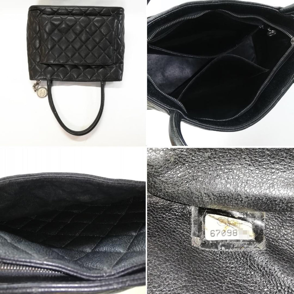 Chanel Reissue Tote Caviar Leather Black Silver — view 4