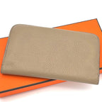 Hermes Wallet Dogon GM Taurillon Clemence Beige Gold — view 2