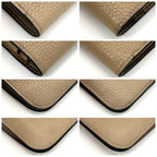 Hermes Wallet Dogon GM Taurillon Clemence Beige Gold — view 9