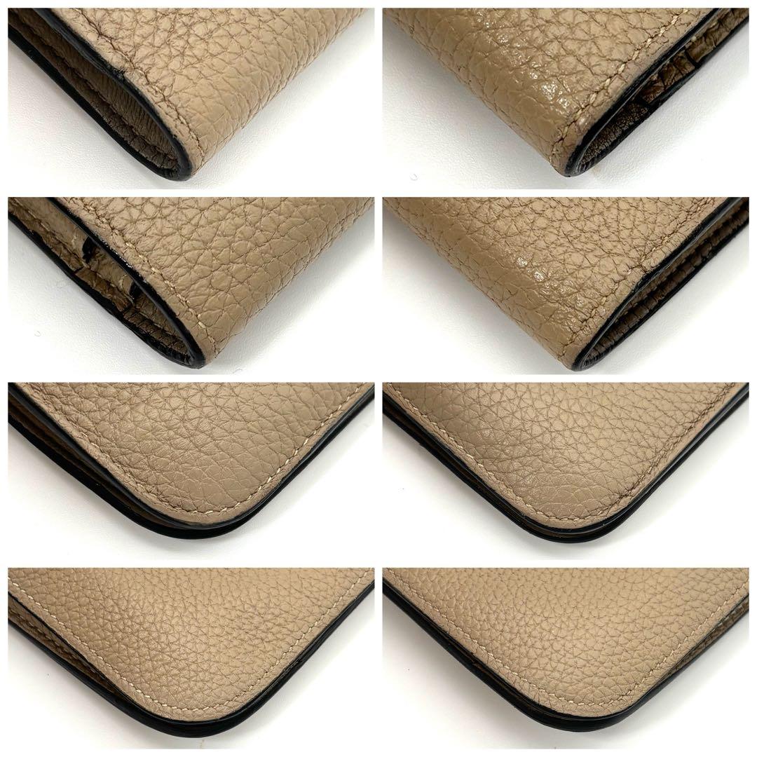 Hermes Wallet Dogon GM Taurillon Clemence Beige Gold — view 9