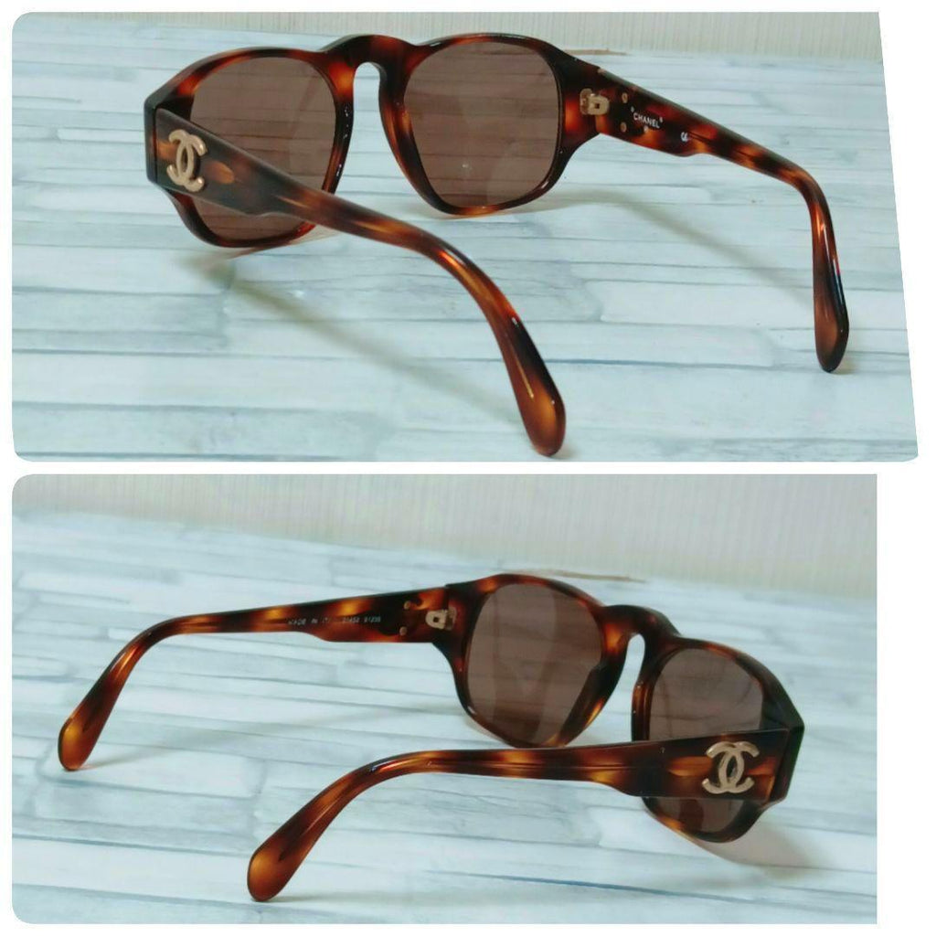 Chanel Sunglasses Tortoiseshell Wellington Brown Gold Eyewear — view 5