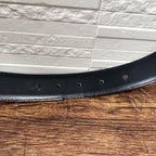 Celine Leather Triomphe Logo Buckle Belt Black — view 7