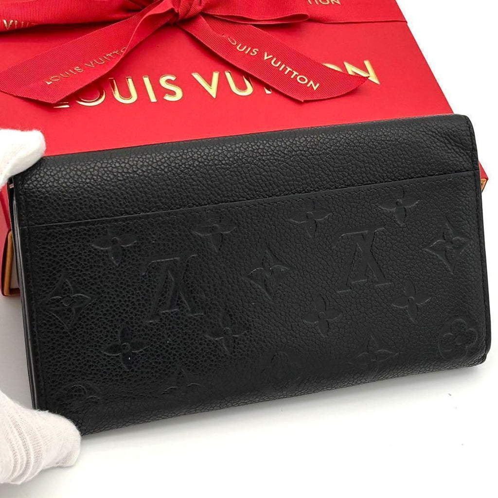 Louis Vuitton Wallet Portefeuille Sarah Monogram Empreinte Black — view 2