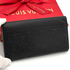 Louis Vuitton Wallet Portefeuille Sarah Monogram Empreinte Black — view 2