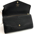 Louis Vuitton Wallet Portefeuille Sarah Monogram Empreinte Black — view 3