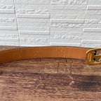 Hermes Leather Buckle Gold Belt Black Brown — view 8