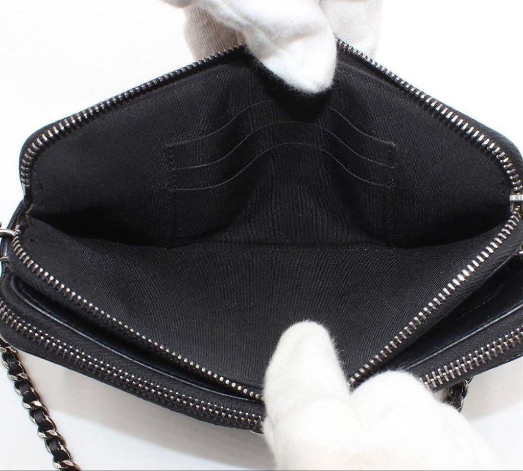 Chanel Boy Caviar Leather Chain Wallet Shoulder Bag — view 7