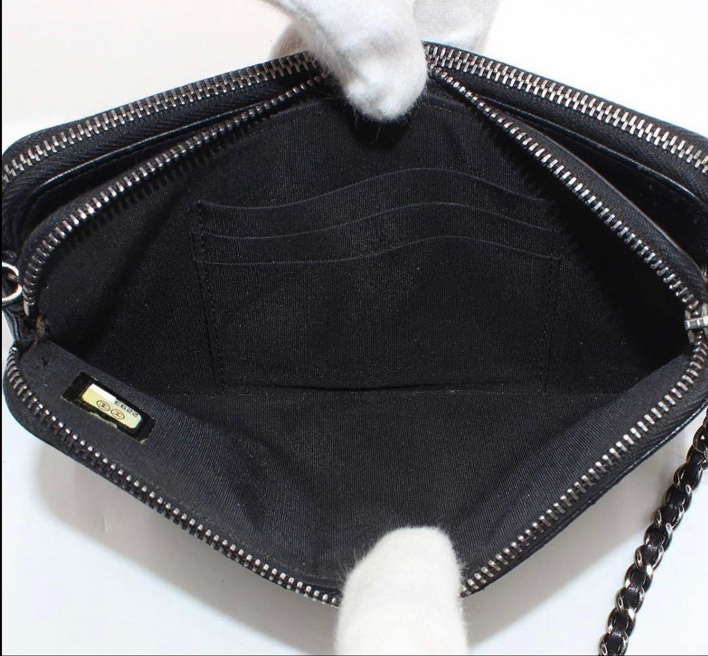 Chanel Boy Caviar Leather Chain Wallet Shoulder Bag — view 8