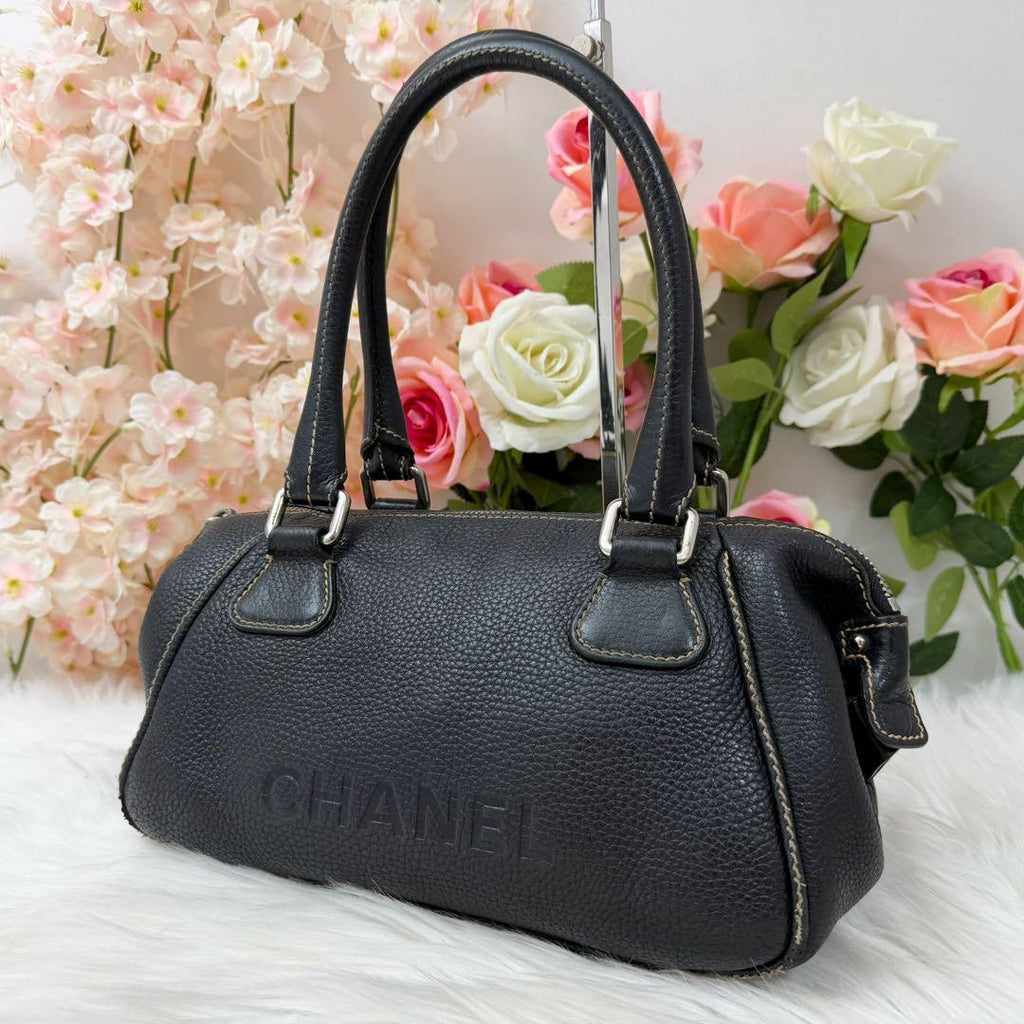 Chanel Leather Mini Boston Bag