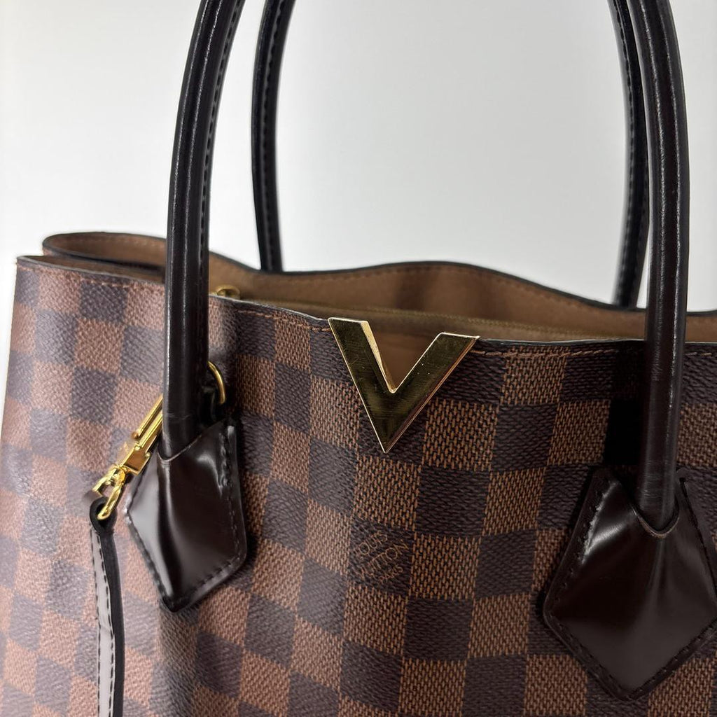 Louis Vuitton Super Damier Kensington Brown Tote — view 7