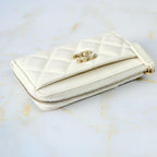 Chanel Quilted CC Logo Fragment Case White — view 8