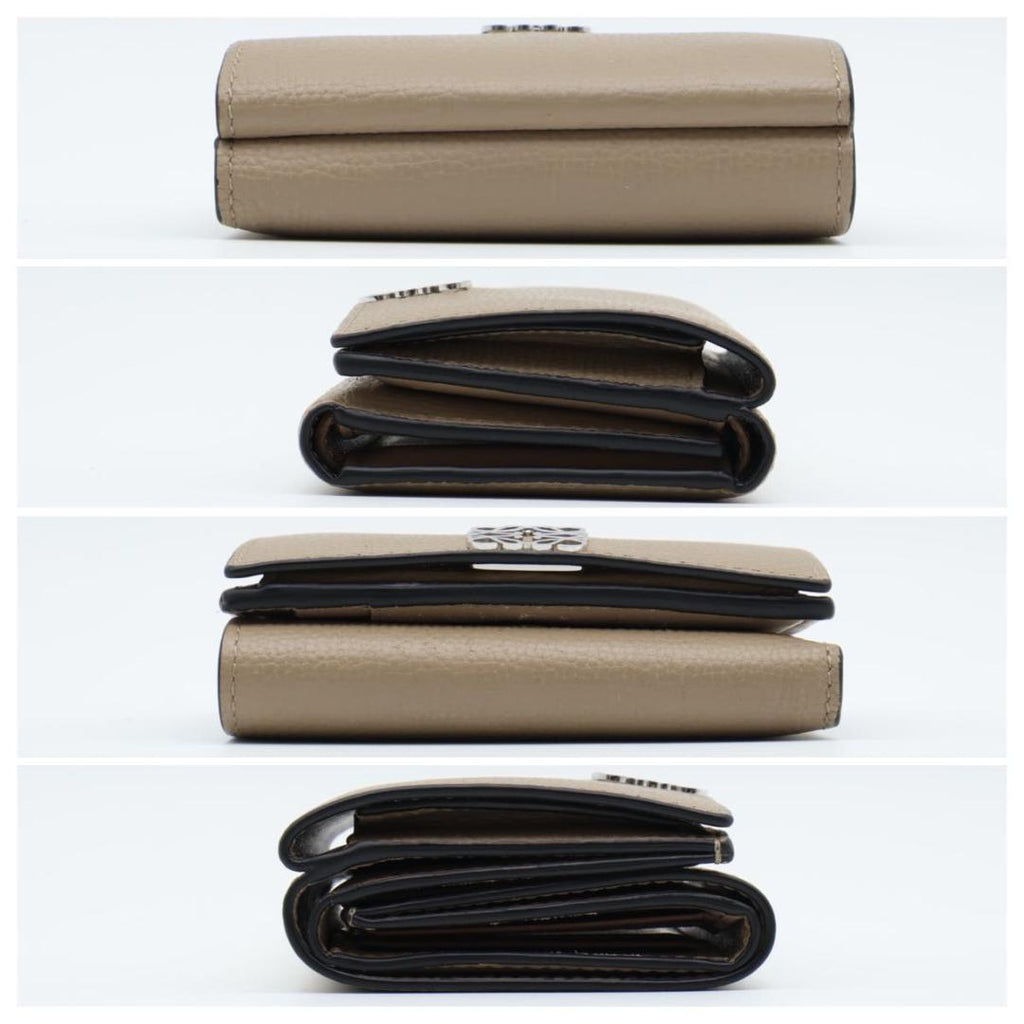 Loewe Anagram Trifold Wallet Taupe — view 9