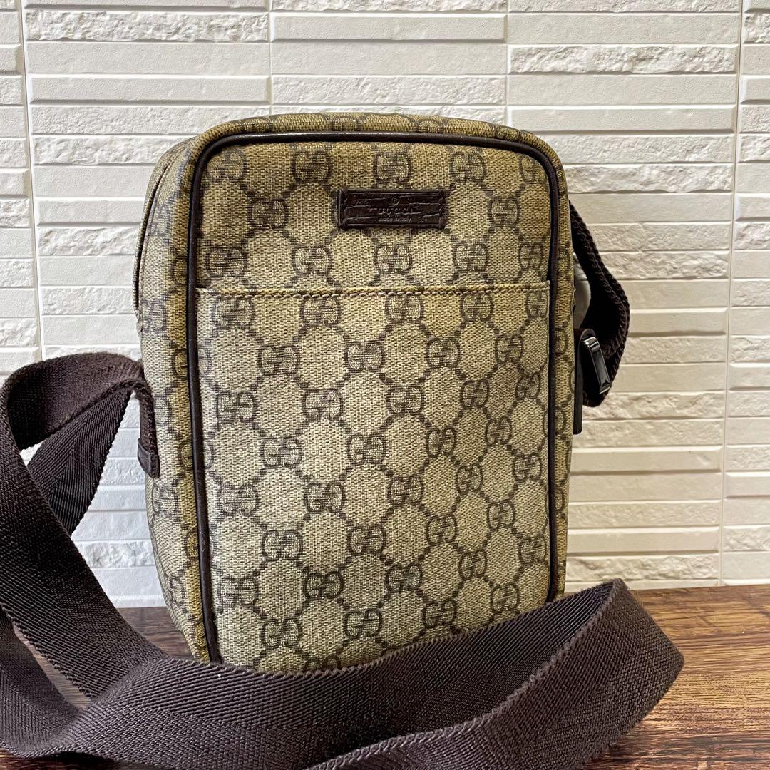 Gucci GG Supreme Leather Messenger Shoulder Bag