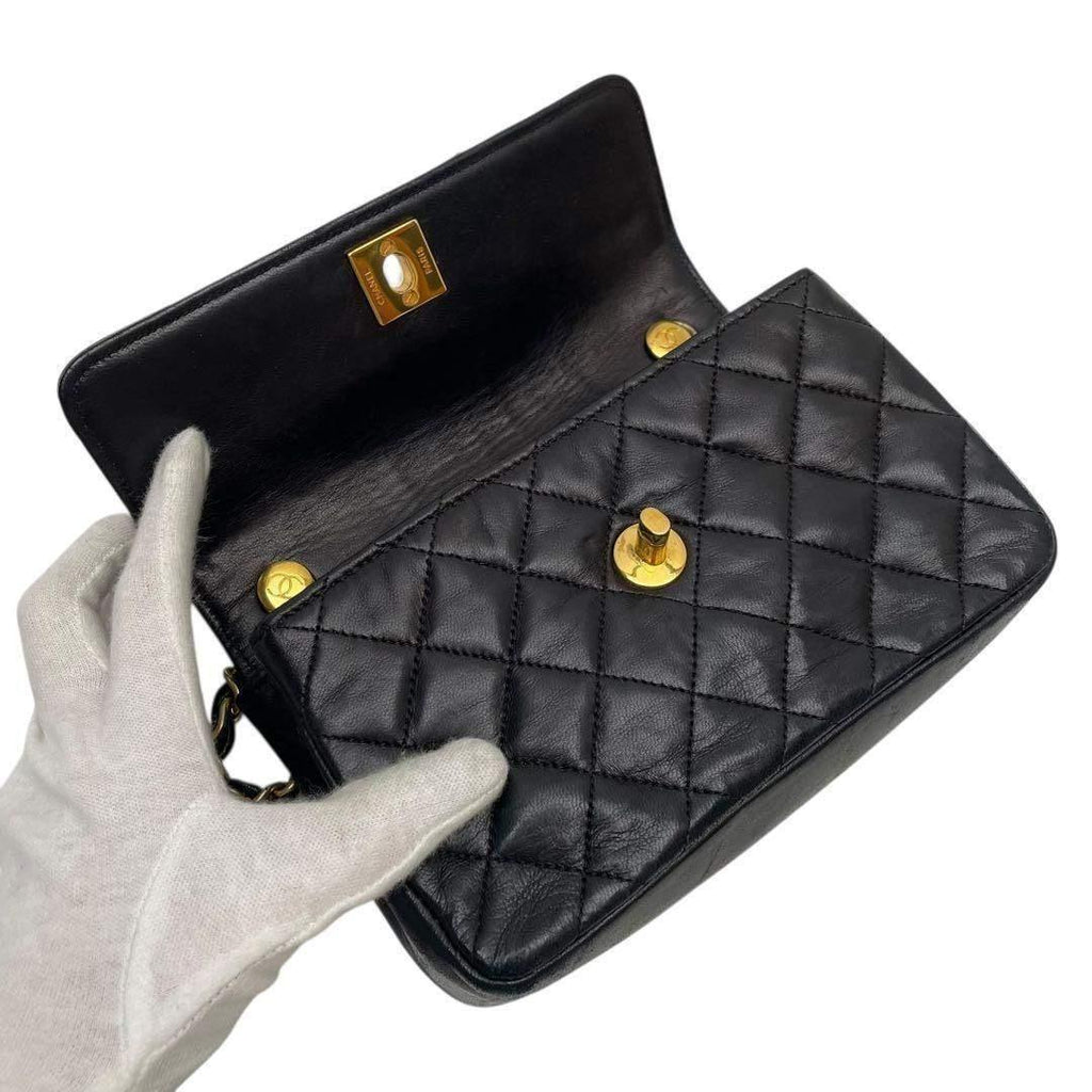Chanel Lambskin Mini Quilted Flap Shoulder Bag Leather — view 8