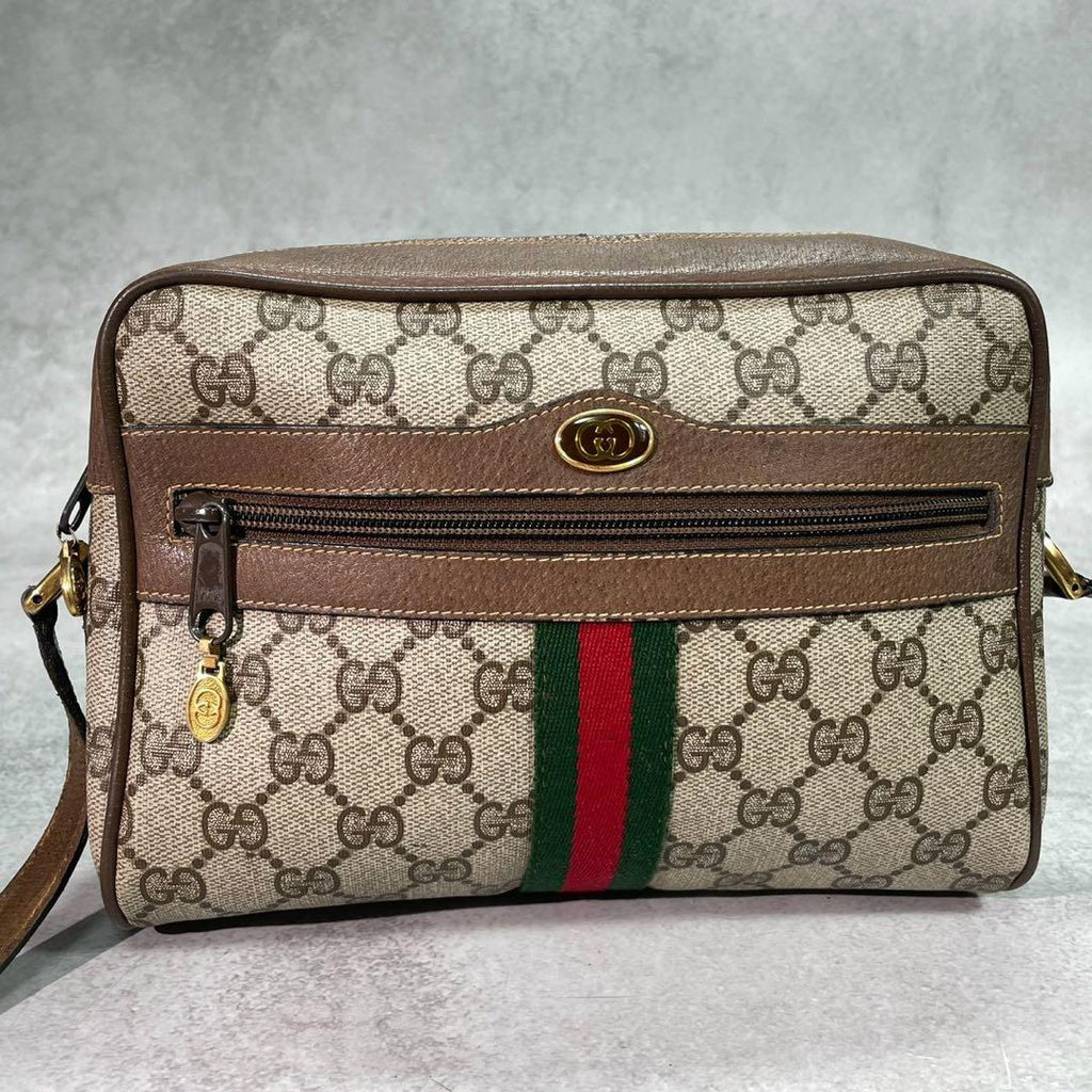 Gucci GG Sherry Line Shoulder Bag Brown Logo — view 2