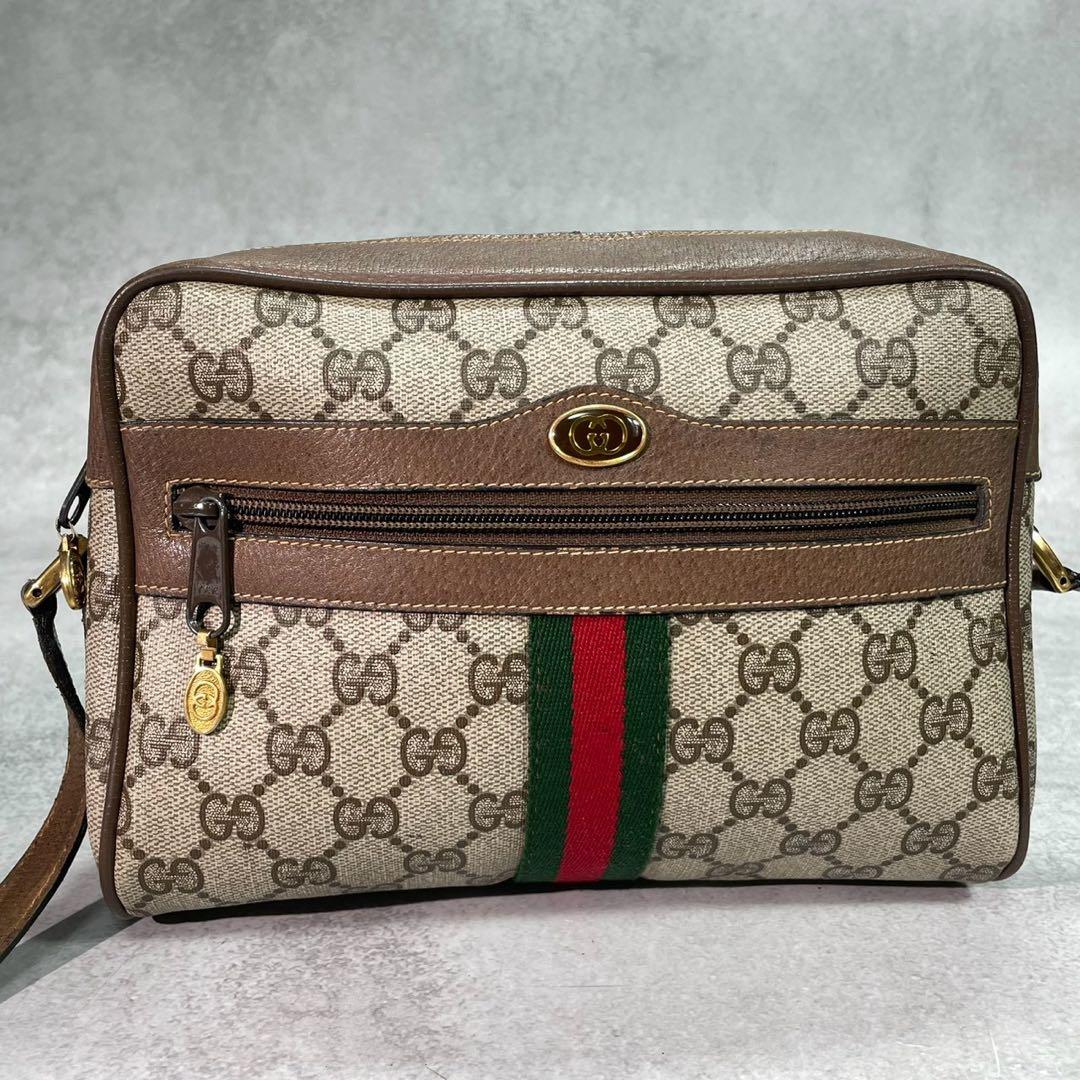 Gucci GG Sherry Line Shoulder Bag Brown Logo — view 2