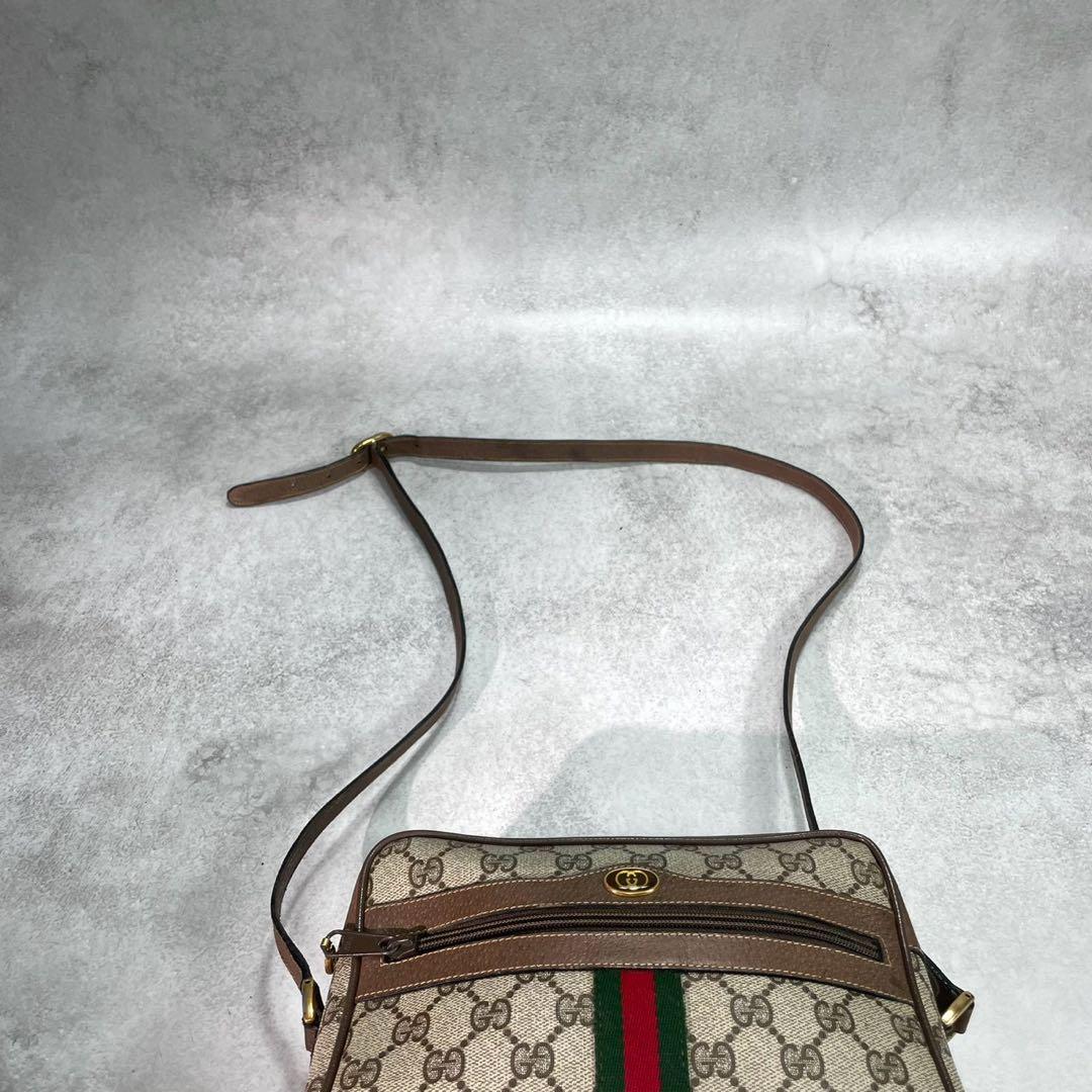 Gucci GG Sherry Line Shoulder Bag Brown Logo — view 4