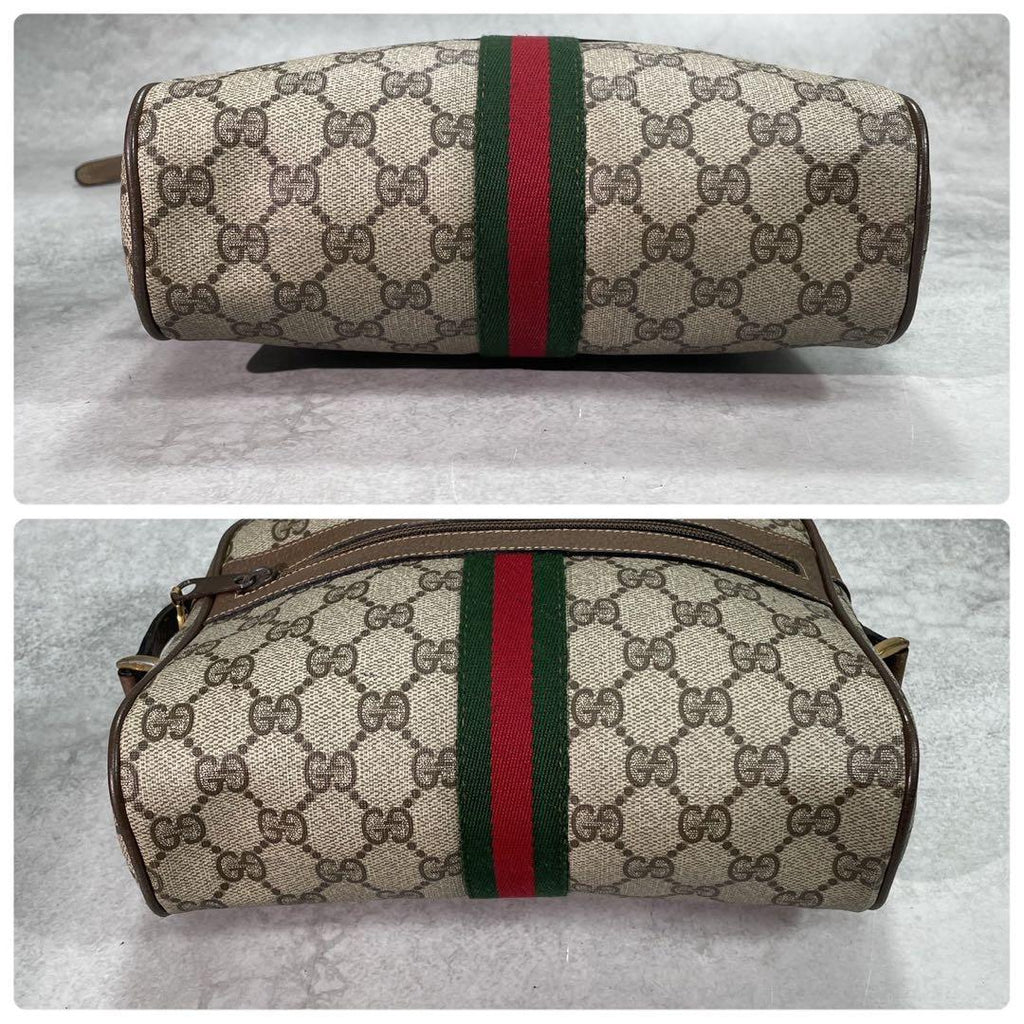 Gucci GG Sherry Line Shoulder Bag Brown Logo — view 8