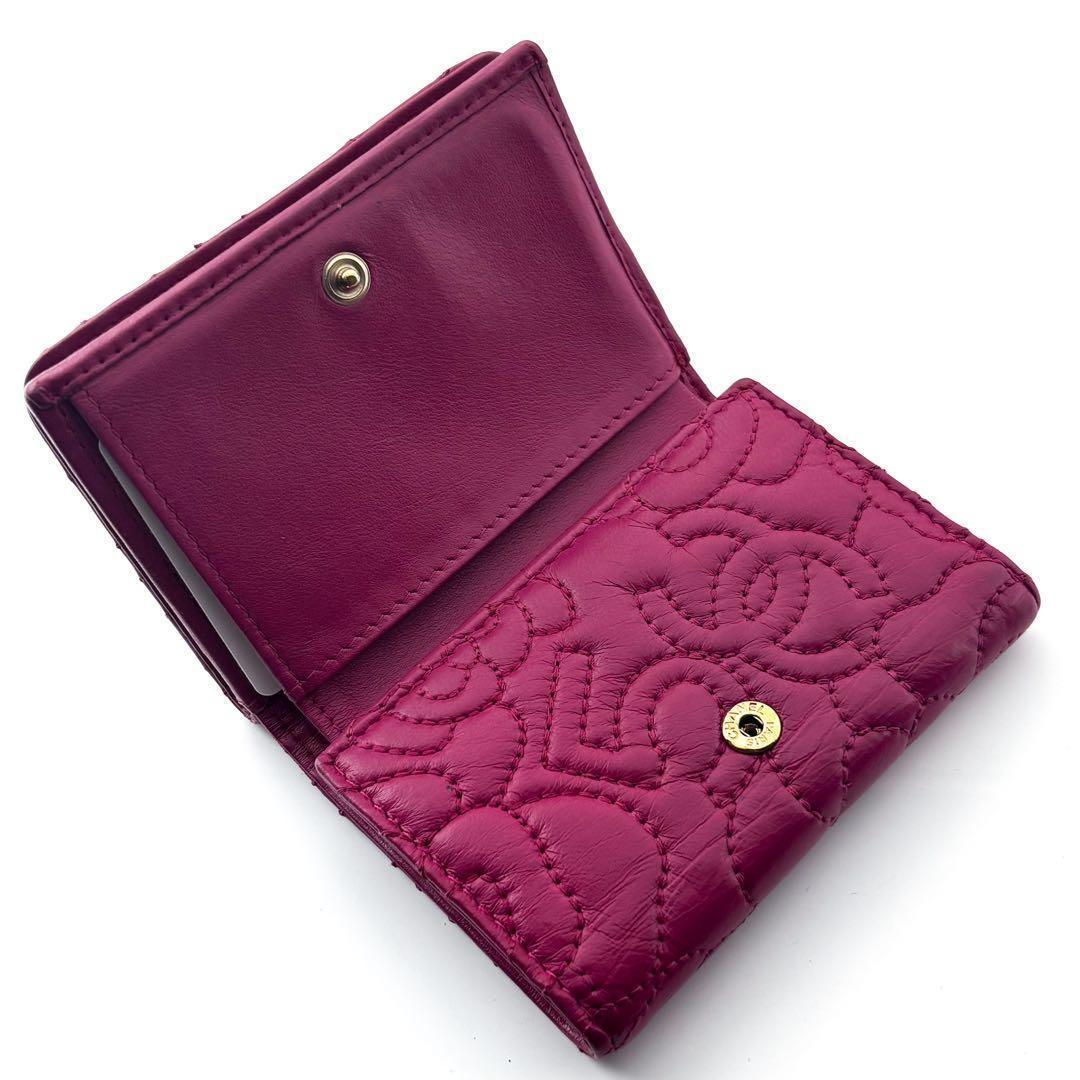 Chanel Wallet Camellia No. 5 Stitch Trifold Compact — view 6