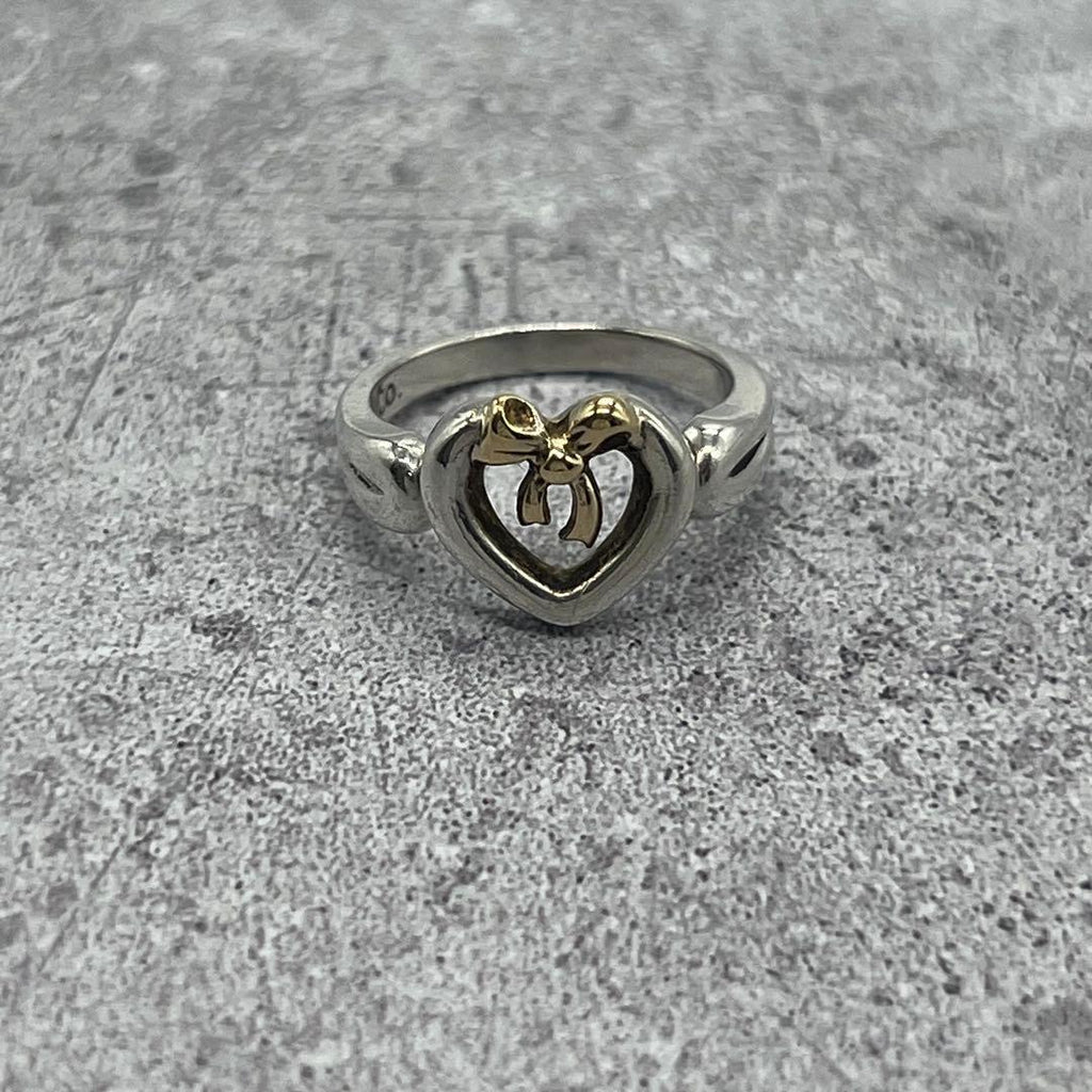 Tiffany & Co Open Heart Ribbon Ring Combination