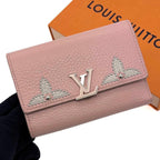 Louis Vuitton Portefeuille Capucines Compact Trifold Wallet Pink