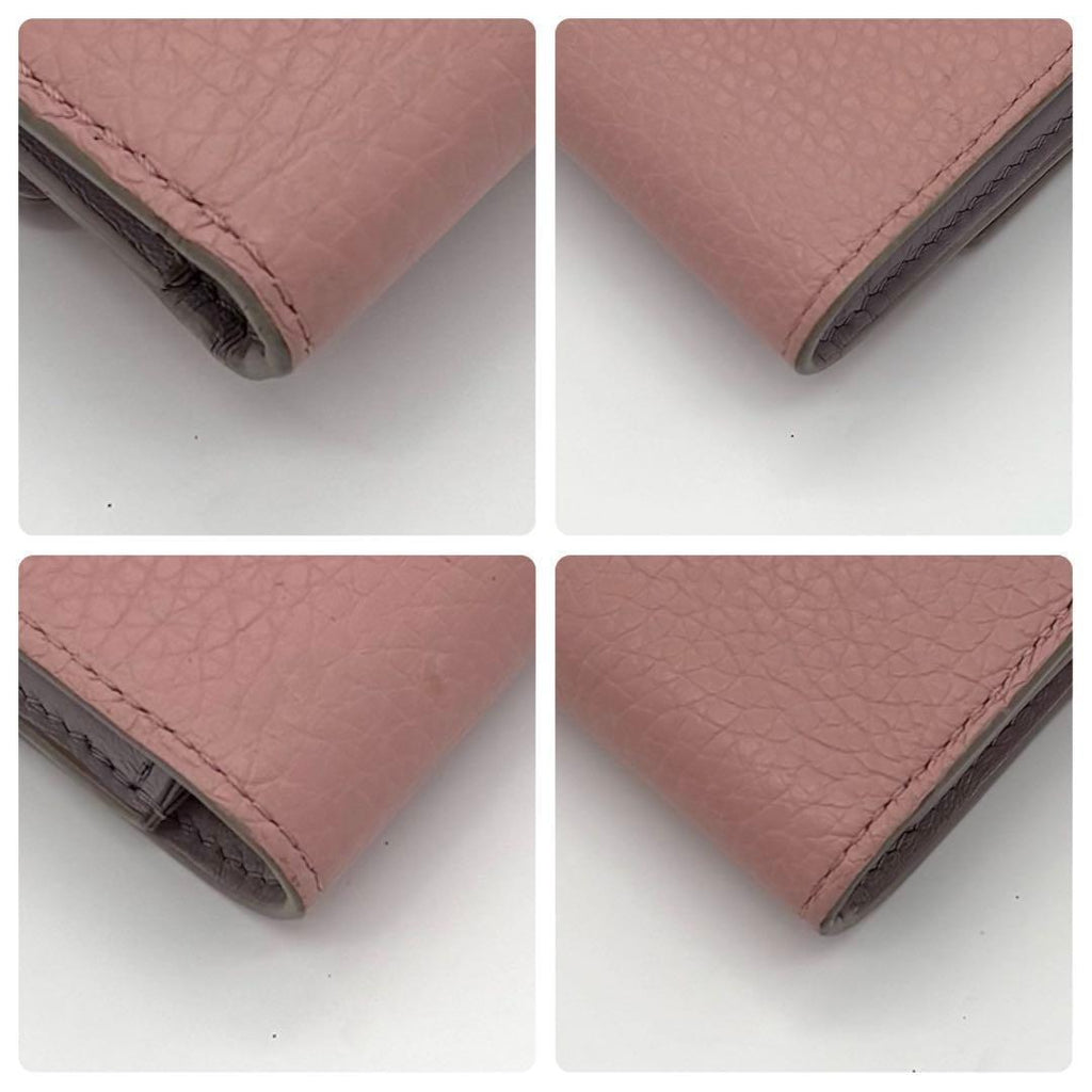 Louis Vuitton Portefeuille Capucines Compact Trifold Wallet Pink — view 8