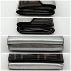Fendi Limited Edition Zucca Pattern Silver F's Compact Leather Wallet — view 4