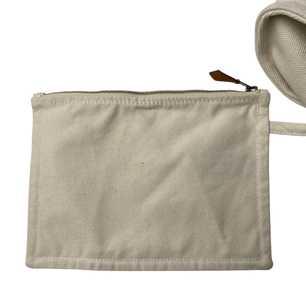 Hermes Cannes MM Canvas Tote with Pouch — view 8