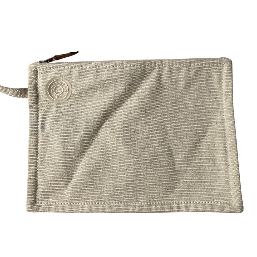 Hermes Cannes MM Canvas Tote with Pouch — view 9