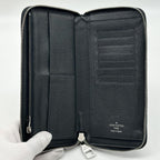 Louis Vuitton Zippy Wallet Vertical Taiga Black — view 8