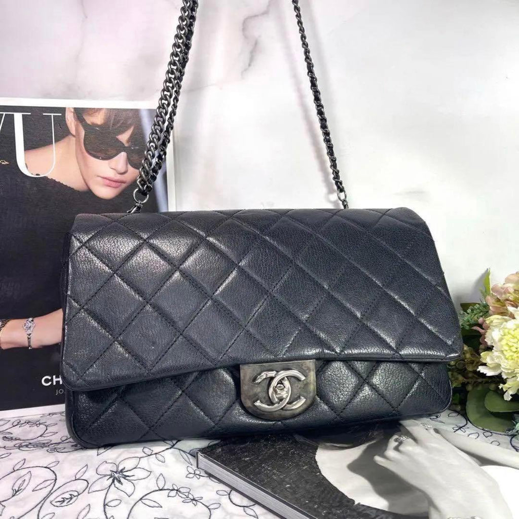 Chanel Rare Metal CC Logo Double Flap Bag Quilted — view 2