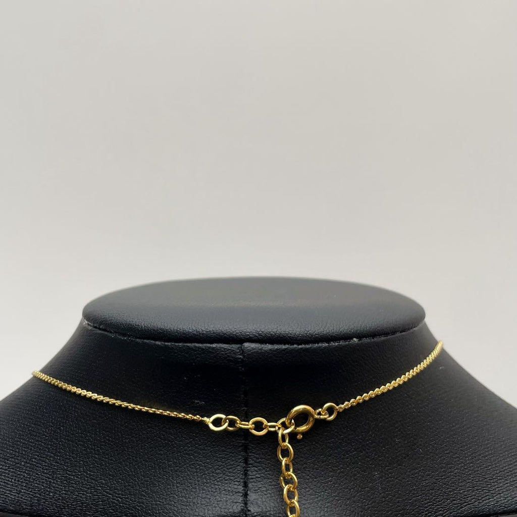 Dior CD Logo Necklace Gold Rhinestone — view 8