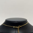 Dior CD Logo Necklace Gold Rhinestone — view 8