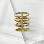 Celine Triomphe Cage Ring Logo Gold — view 3