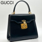 Gucci Vintage Rock Handbag Leather Black