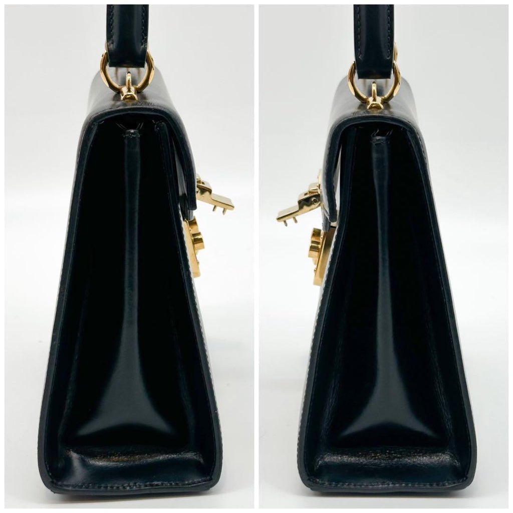 Gucci Vintage Rock Handbag Leather Black — view 5