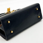 Gucci Vintage Rock Handbag Leather Black — view 6