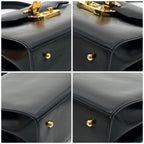 Gucci Vintage Rock Handbag Leather Black — view 7