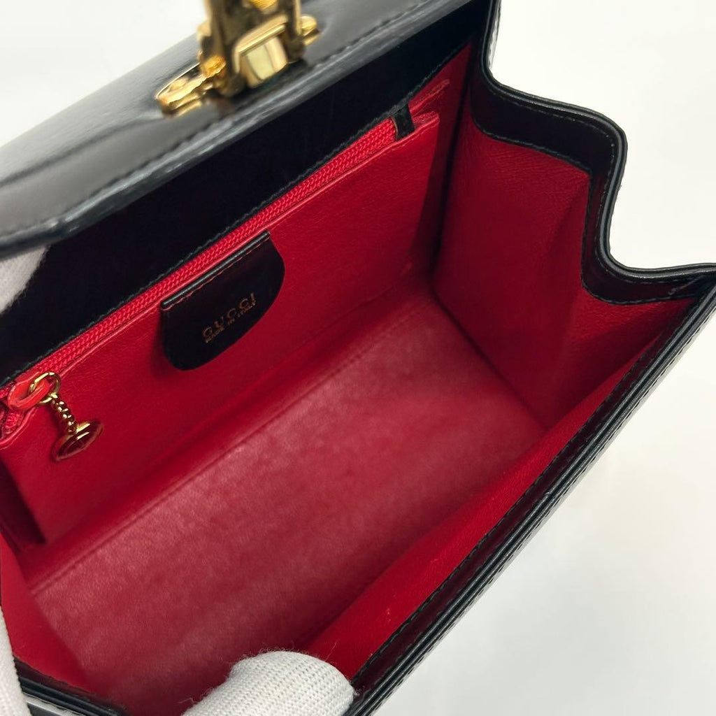 Gucci Vintage Rock Handbag Leather Black — view 9