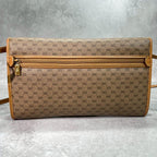 Gucci GG Shoulder Bag Brown Beige Logo Leather — view 3