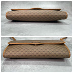 Gucci GG Shoulder Bag Brown Beige Logo Leather — view 9