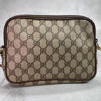 Gucci GG Shoulder Bag Brown Beige Leather Logo — view 3