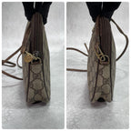 Gucci GG Shoulder Bag Brown Beige Leather Logo — view 6