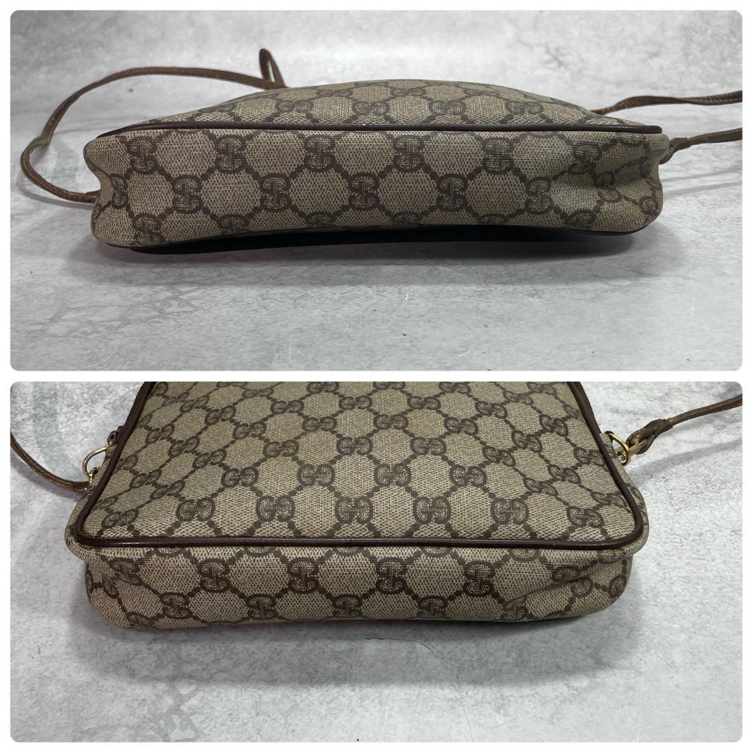 Gucci GG Shoulder Bag Brown Beige Leather Logo — view 7