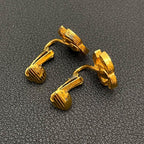 Chanel CC Logo Earrings Rhinestone Gold — view 7