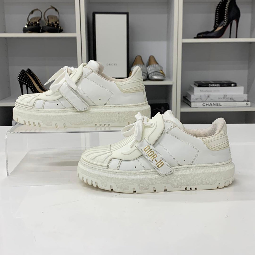 Dior Id Logo Leather Rubber Sneakers — view 2