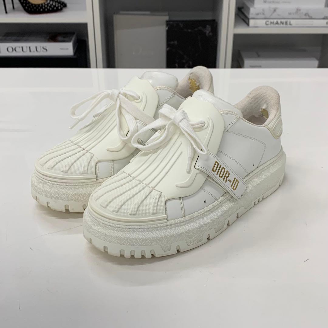 Dior Id Logo Leather Rubber Sneakers — view 3