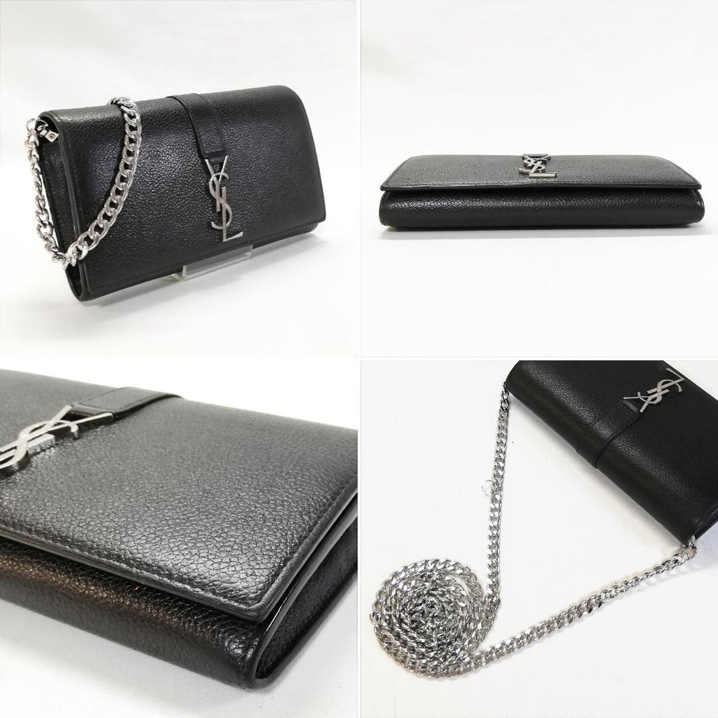 Saint Laurent Large Flap Wallet Black — view 3