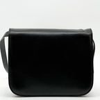 Celine Classic Box Medium Shoulder Bag Black Leather — view 3